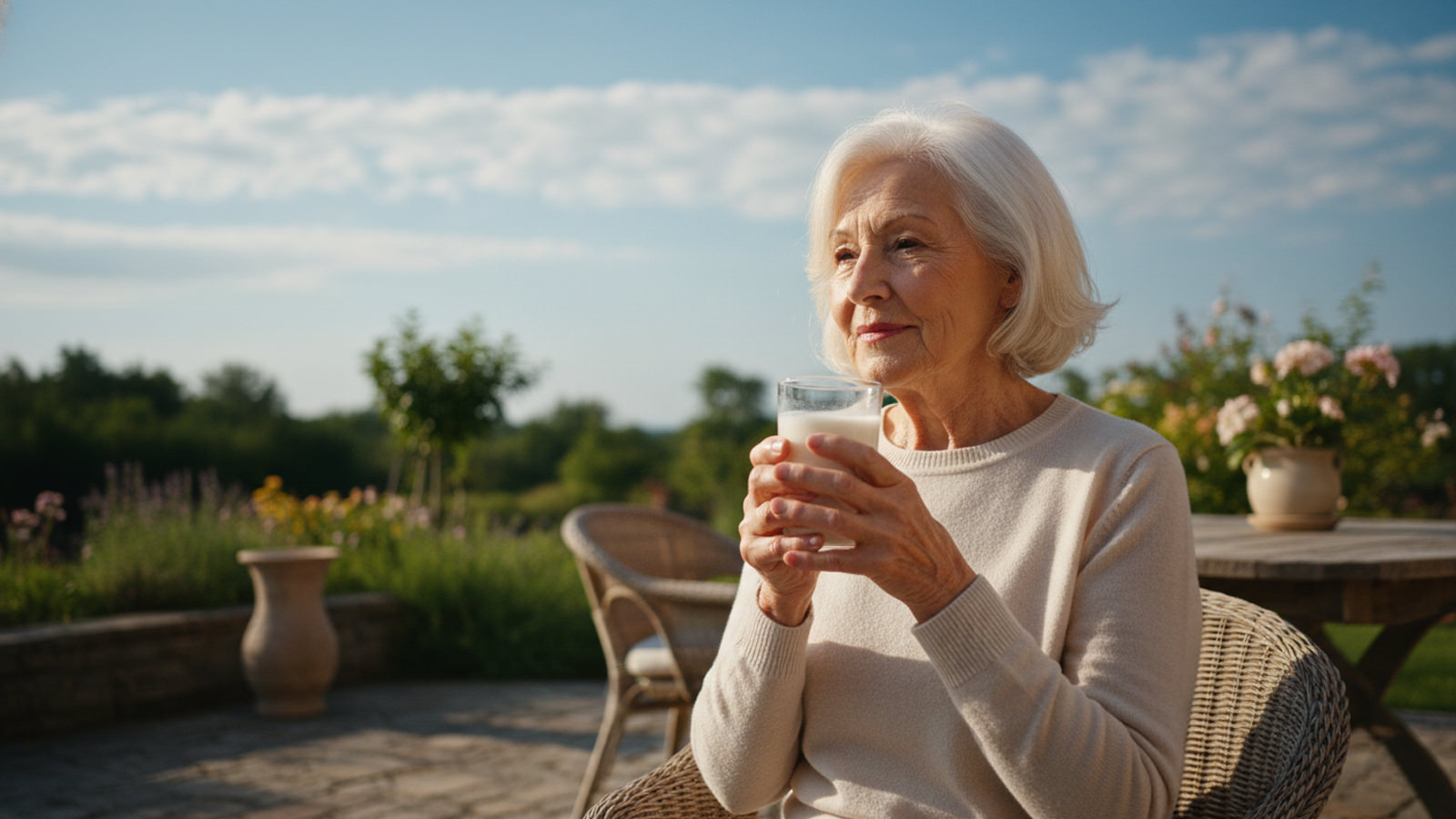 Dame mit Protein Shake