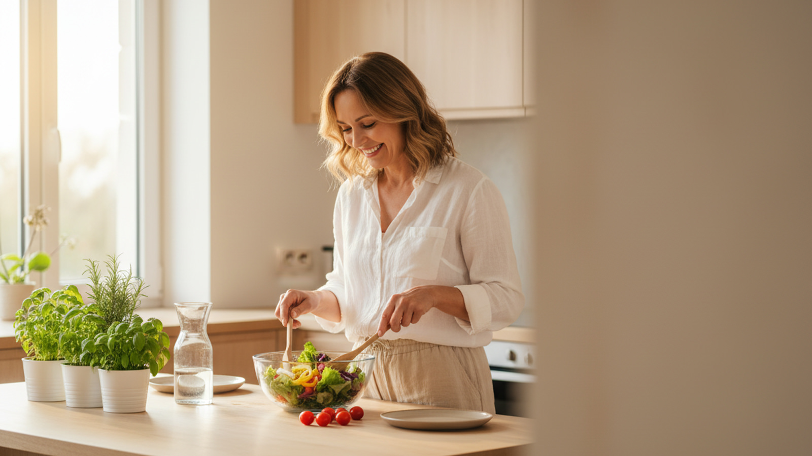 Zubereitung von gesunder Ernährung